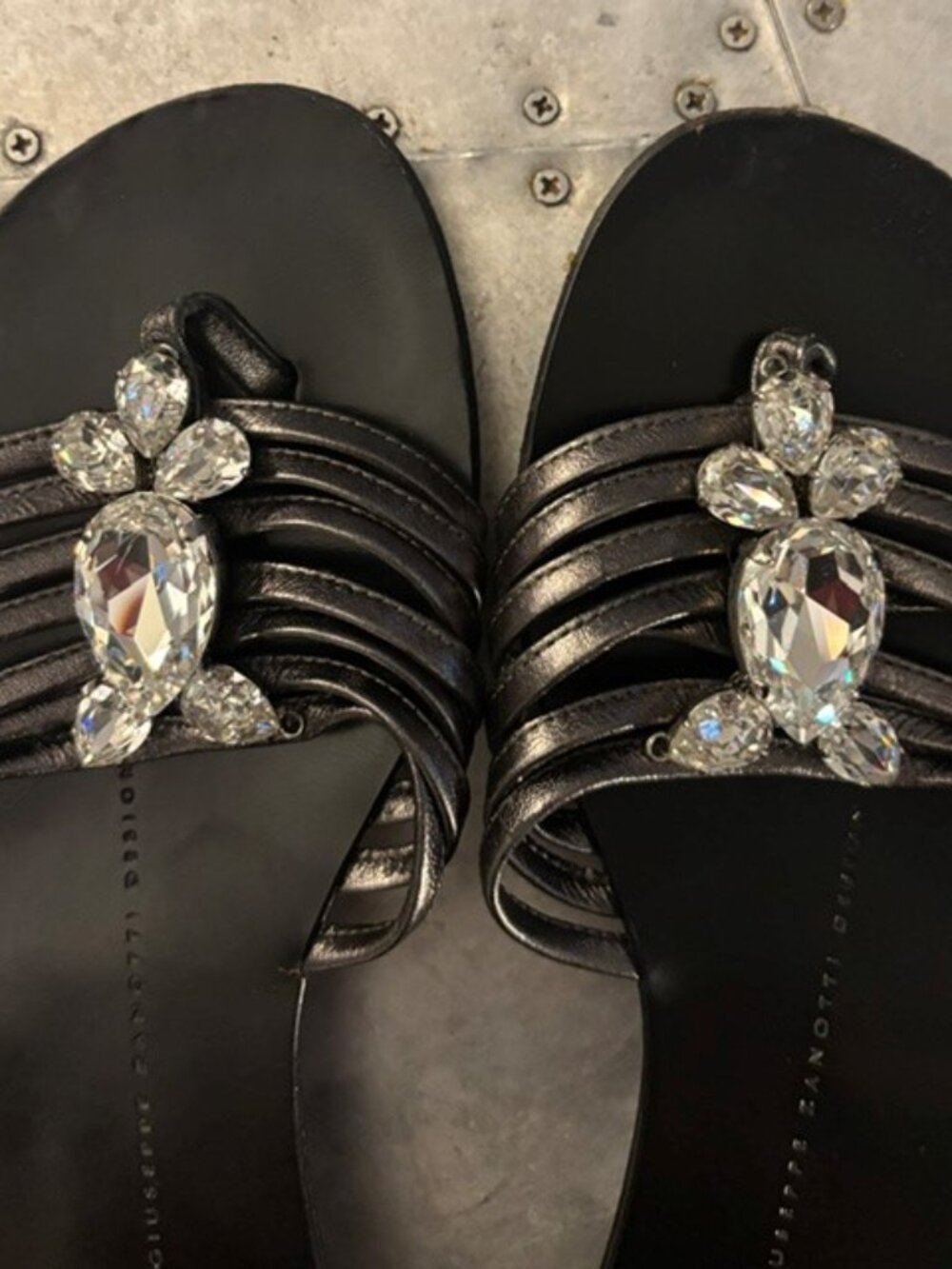 GIUSEPPE ZANOTTI JEWELED FLATS SIZE 7 - Picture 8 of 8